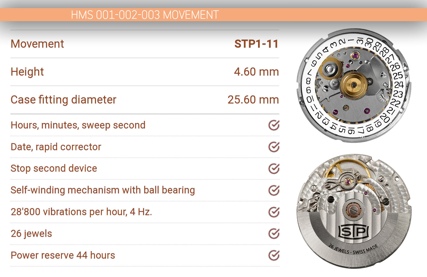 TIMELESS HMS 003-GR-W-BR
