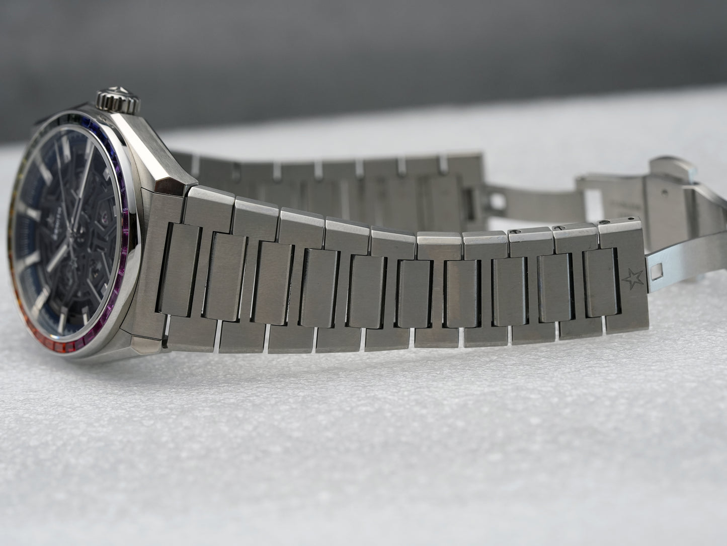 Zenith Defy Classic Skeleton Rainbow Bezel Men Watch