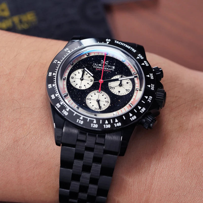 INFINITIE - D3 Velocity- PVD Black - Aventurine Dial