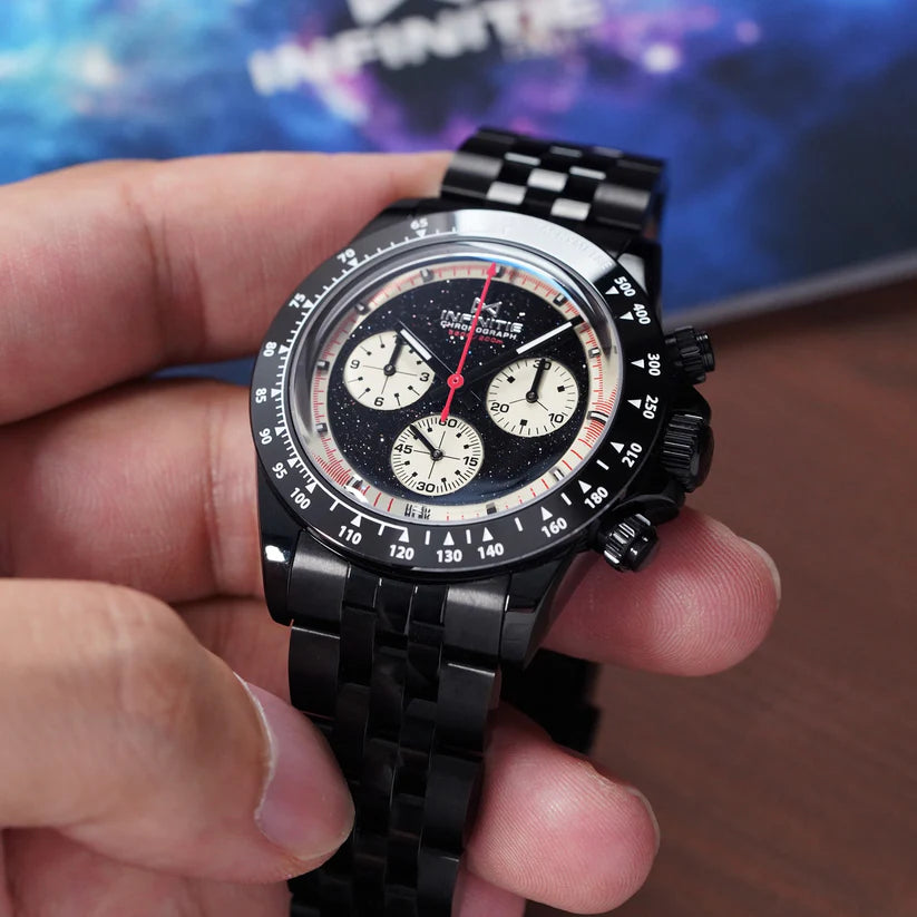 INFINITIE - D3 Velocity- PVD Black - Aventurine Dial