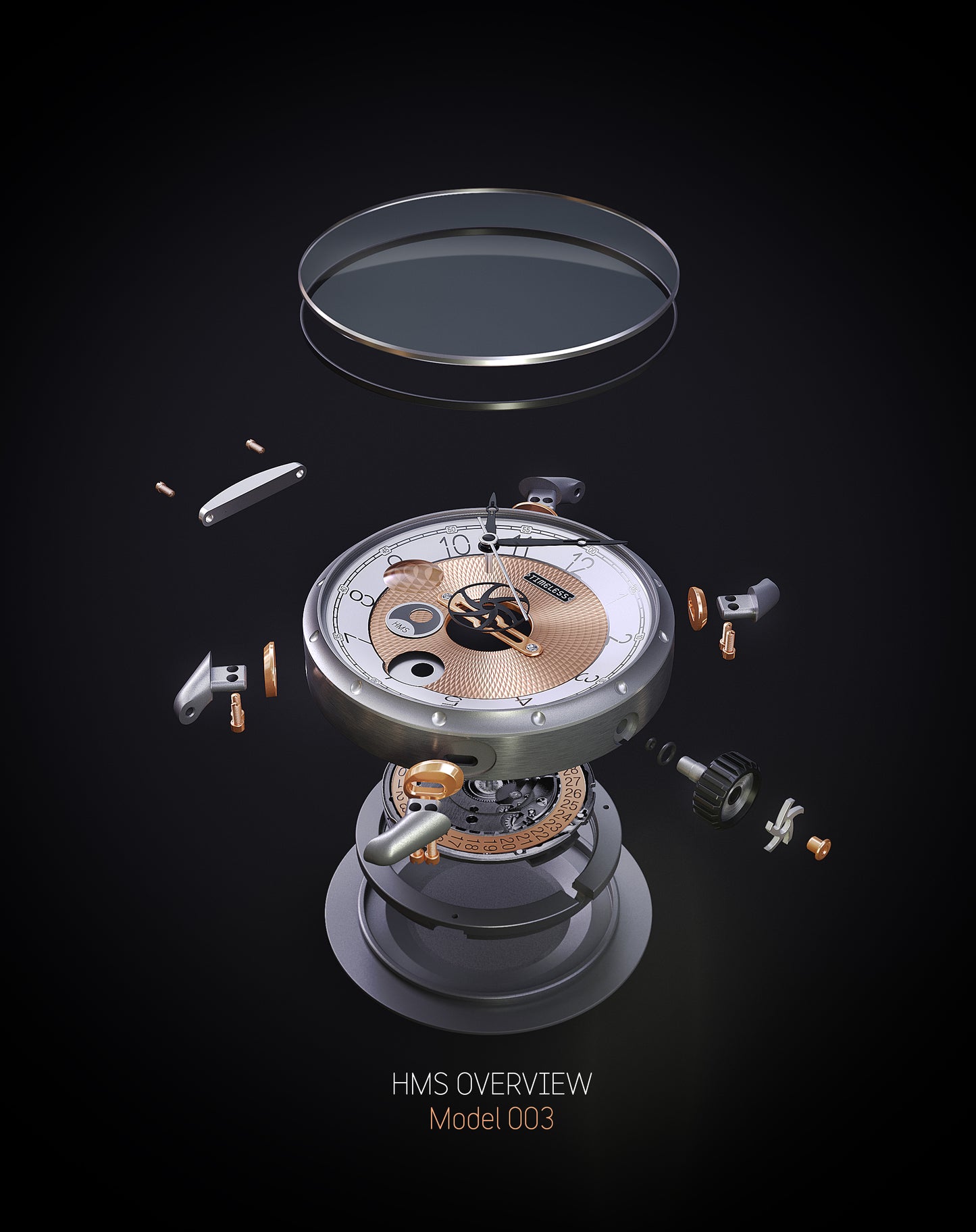 TIMELESS HMS 003-GR-W-BR