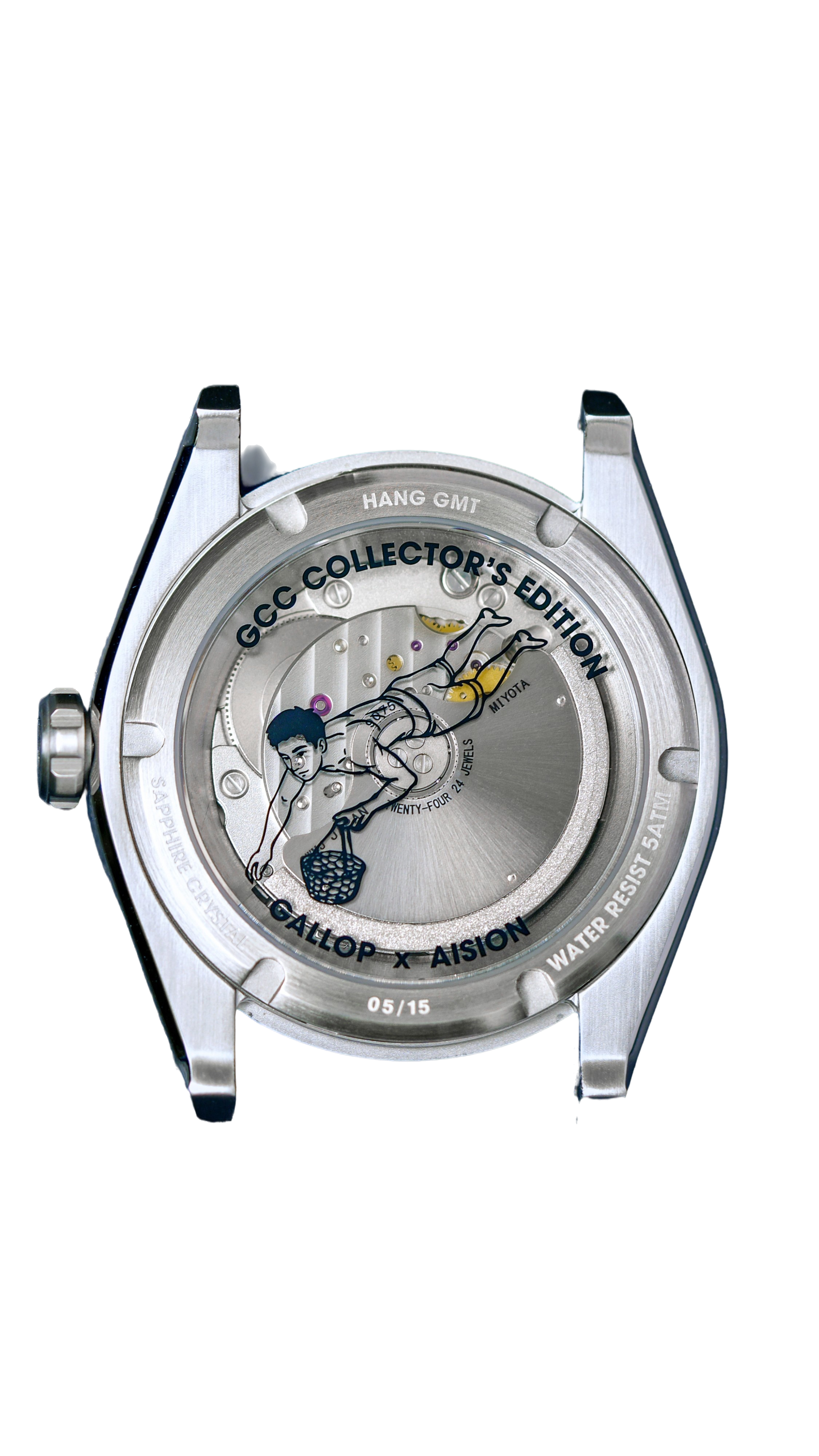 Gallop x Aision GCC Collector's Edition — caseback view