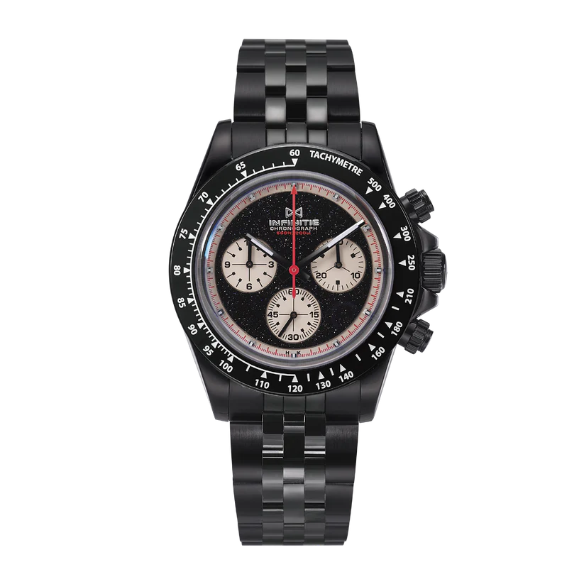 INFINITIE - D3 Velocity- PVD Black - Aventurine Dial