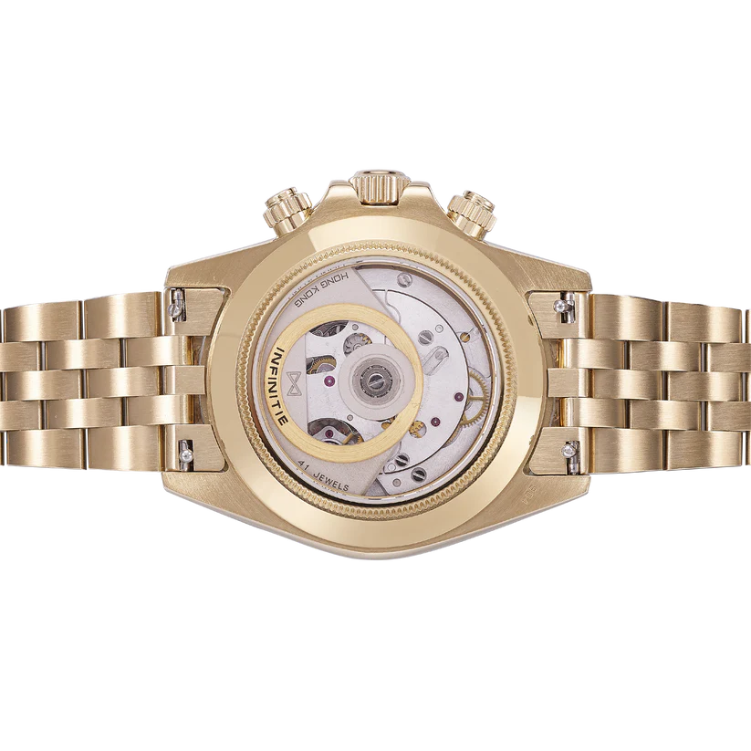 INFINITIE - D3 Velocity - PVD Gold - Malachite Dial